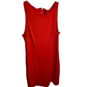W118 by Walter Baker red-orange sleeveless Lined dress-size M‎